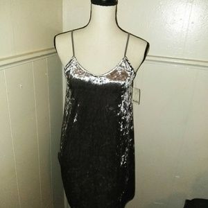 Crushed velvet dress
